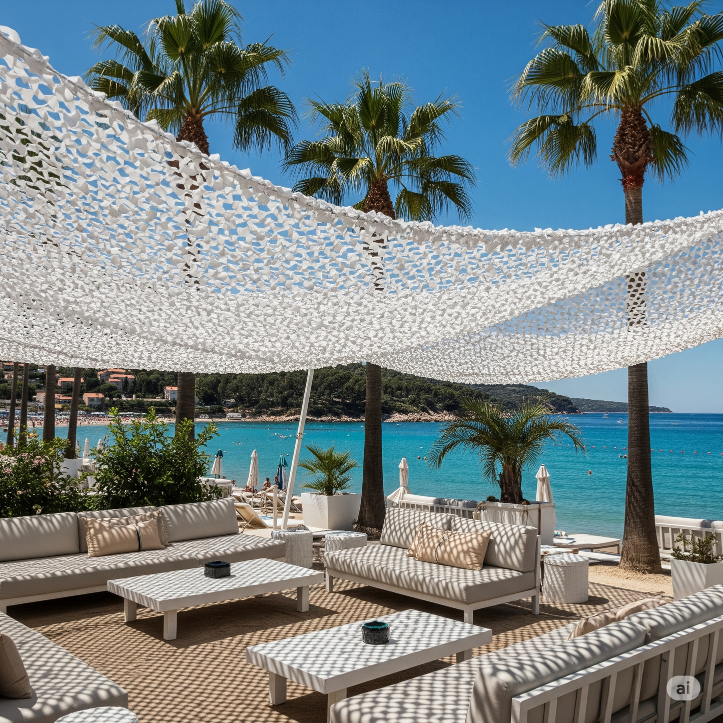 Filet de camouflage blanc